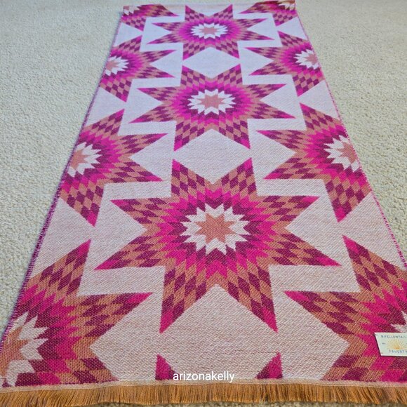 NWOT Faherty x B. Yellowtail Bright Star Scarf in Fuchsia Berry - Picture 9 of 13